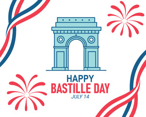 champs elyses with france flag and fireworks.