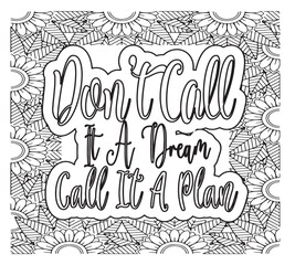 Motivational Quotes Coloring Pages For Adutls