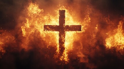 Burning cross symbol