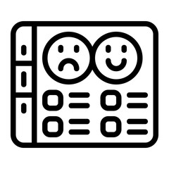 Satisfaction survey Line Icon