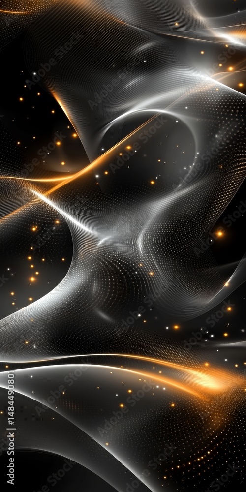 Aufkleber flowing abstract gentle waves background with delicate copper tones on a soft gradient