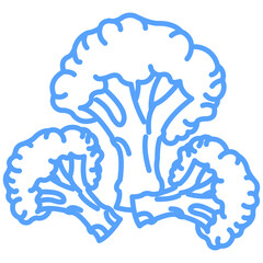 broccoli icon blue