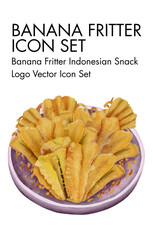 Banana filler logo vector Icon set