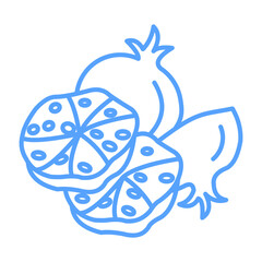 pomegrante icon blue