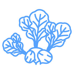 radish icon blue
