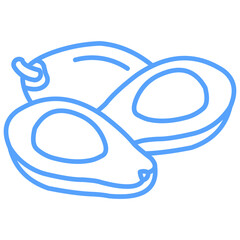 avocado icon blue