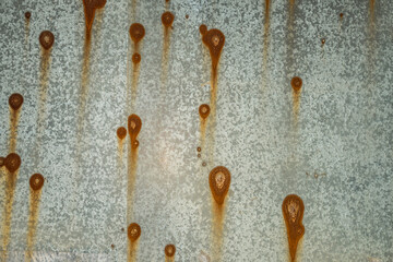 Partially corroded and rusted iron surface