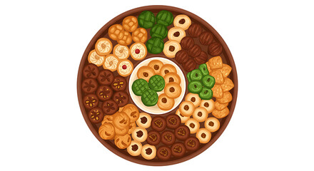 Assorted Cookie Platter Overhead View for Celebrations