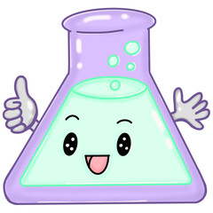 Set of cute cartoon kawaii back to school element cartoon illustration