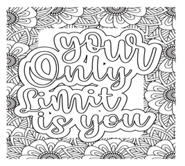 Motivational Quotes Coloring Pages For Adutls