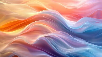 Obraz premium Vibrant abstract design with flowing waves of color, creating a dynamic and energetic artwork.