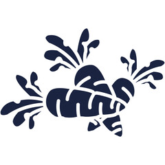 carrot icon blue
