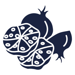 pomegrante icon blue