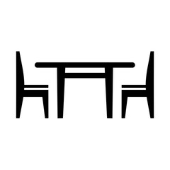  vector table and chairs icon
