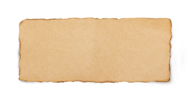 Burnt paper with torn yellow edges. Yellow ripped paper torn edges strips isolated