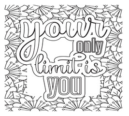 Motivational Quotes Coloring Pages For Adutls