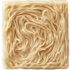 Delicious fresh pasta noodles food background close up view on transparent background