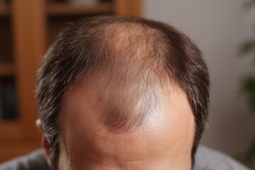 Naklejka premium Understanding alopecia: highlighting hair loss and hair health