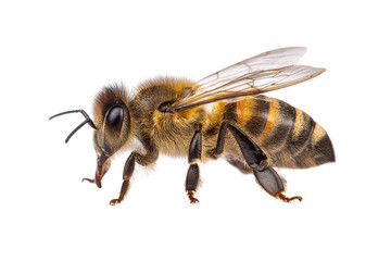 Honeybee Close-Up Detailed Photography of a Western Honey Bee