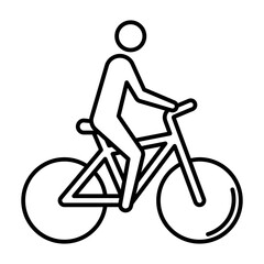 Obraz premium Cycling line icon