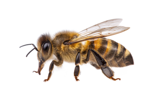 Honeybee Close-Up Detailed Photography of a Western Honey Bee