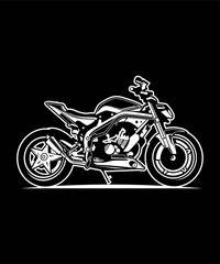 Fototapeta premium Black and white motorcycles 47
