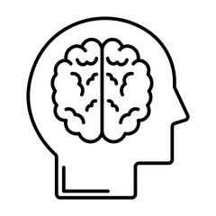 Mind line icon