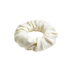 Creamy White Scrunchie Hair Tie - Soft Fabric Elastic Hair Accessory