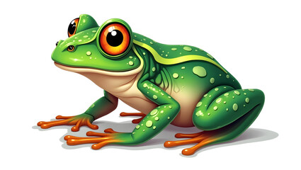 Obraz premium green frog isolated on white