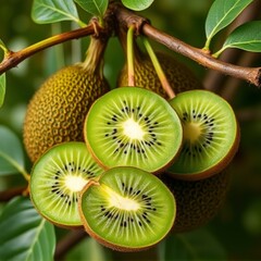 buah kiwi yang begitu hijau namun rasanya manis