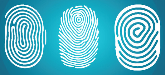 Vector of a finger print set illustration