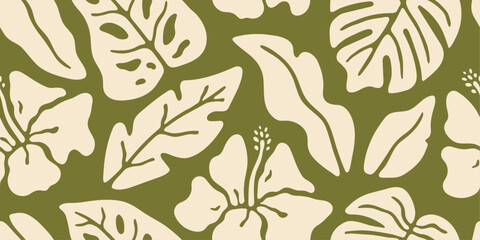 Abstract seamless tropical summer pattern © Myurenn