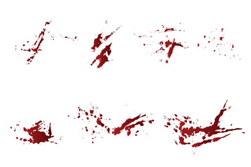 Vector paint ink splatter gradient red blood background collection