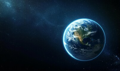 Earth's Radiant Presence Against the Vastness of Space