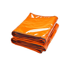 Stack of Bright Orange Heavy-Duty Waterproof Tarpaulins