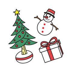 Flat Style Festive Icons  