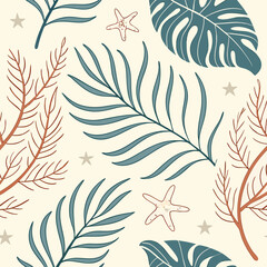 create a seamless vector pattern featuring tropica 3.eps