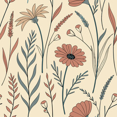 a seamless boho style floral pattern featuring ha 1.eps