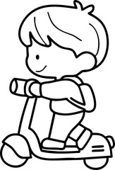 Cartoon Boys and Girls Elements Go to school Character Illustration