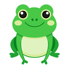 Fototapeta premium a cute cartoon frog with a simple, stylized design.