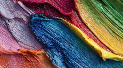 Vibrant paint strokes in a mix of colors