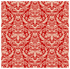 Damask patterns are known for their intricate, symmetrical designs, often featuring floral or ornamental motifs