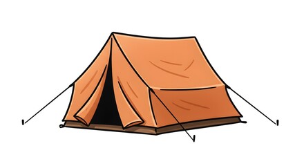 Camping Tent Illustration: Outdoor Adventure Icon