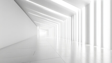 Fototapeta premium abstract minimalist white composition horizontal lines modernism soft lighting symmetrical