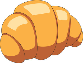 Croissant Puff Pastry Food Vector