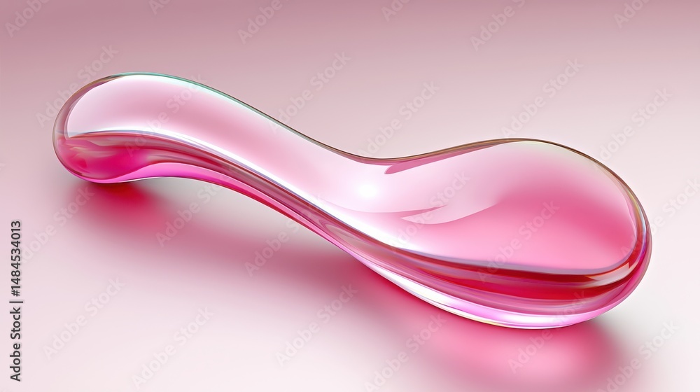 Poster elegant and smooth pink object on gradual pink background with soft lighting and modern design eleme