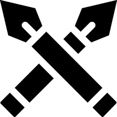 Rounded Filled Spear Icon