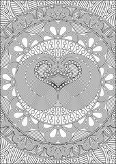 Adult Coloring Full Page Mandala Design