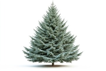 Fototapeta premium A full, lush, frosted evergreen