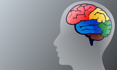 Artificial Intelligence Vector Logo Artificial Human Brain Human Head Silhouette Network Concept